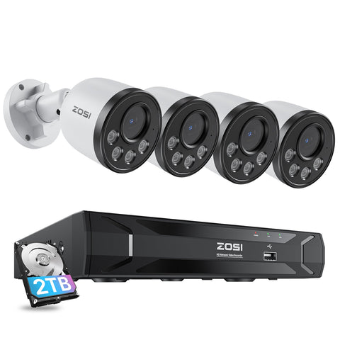 C180 4MP Überwachungskamera Set + 5MP 8CH PoE NVR + 2TB HDD