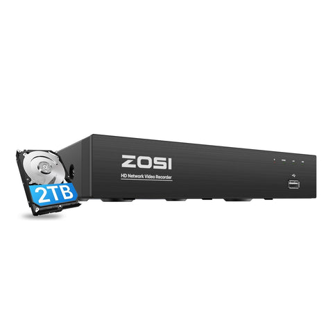 4K 8CH PoE NVR Überwachungssystem Rekorder + 2TB Festplatte